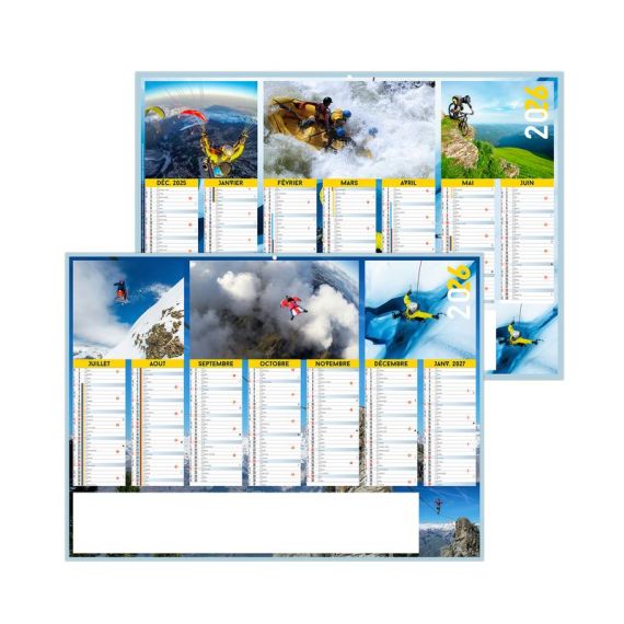 Calendrier bancaire personnalisé fabriqué en France Adrénaline souple Calendrier bancaire personnalisé fabriqué en France Adrénaline souple