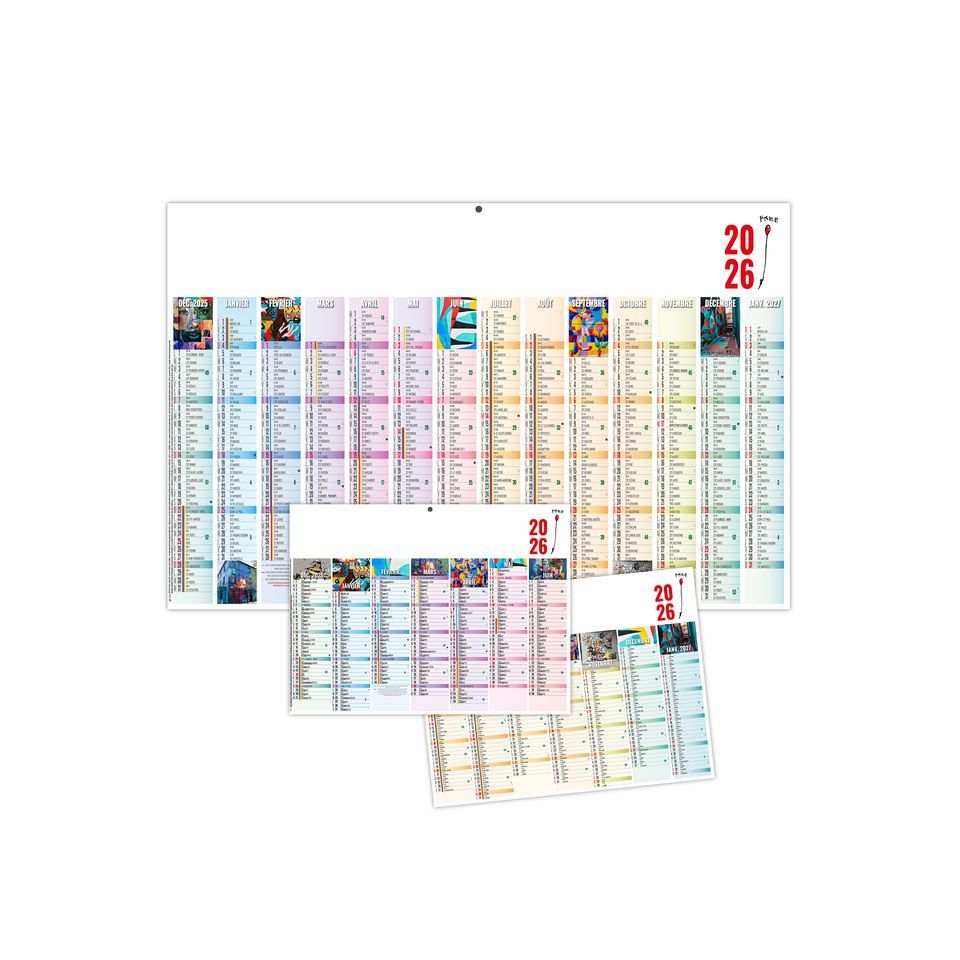 Calendriers publicitaires fabriqués en France bancaires Pictures Souples