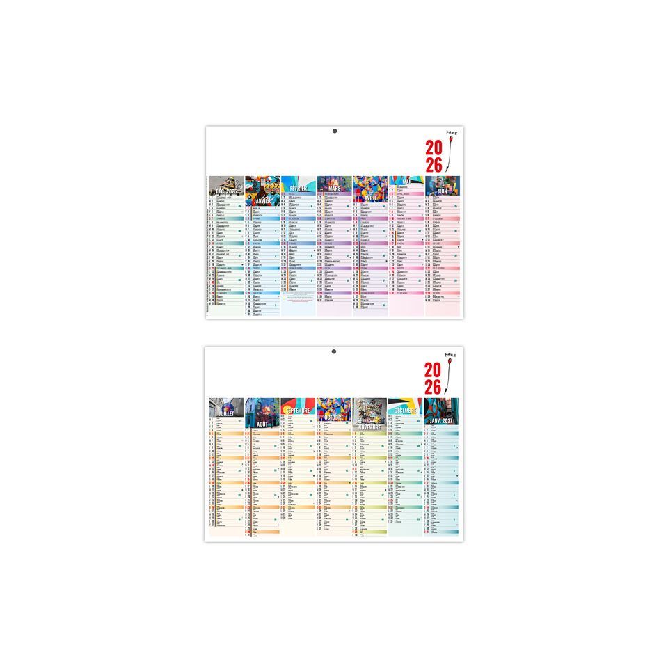Calendriers bancaires personnalisables fabriqués en France Pictures Rigides