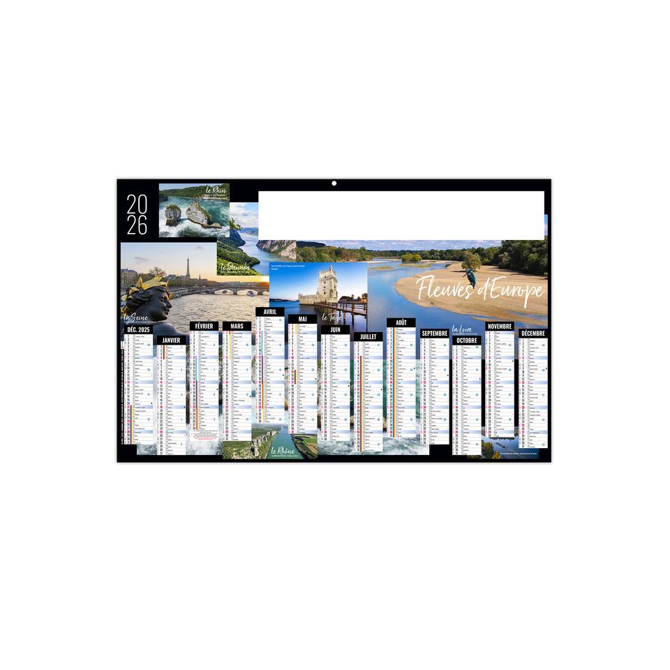Calendriers bancaires personnalisables fabriqués en France Fluvial Souples