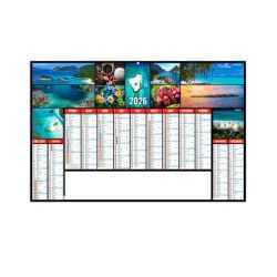 Calendrier bancaire publicitaire fabriqué en France Atolls Souple