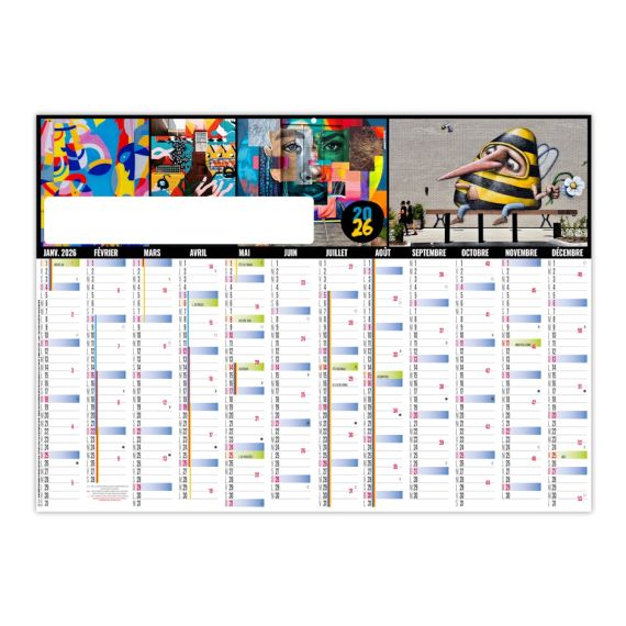 Planning effaçable personnalisable fabriqué en France Peintures 