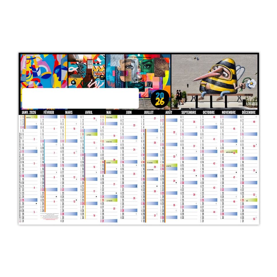 Planning effaçable personnalisable fabriqué en France Peintures 