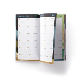 Agenda spirale publicitairefabriqué en France souple éco-poche couleur 95x165 mm Agenda spirale publicitairefabriqué en France souple éco-poche couleur 95x165 mm