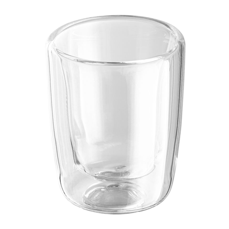 Set de deux tasses expresso en verre borosilicate thermique personnalisé 55 ml