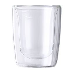 Set de deux tasses expresso en verre borosilicate thermique personnalisé 55 ml