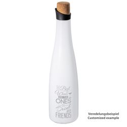 Carafe personnalisée en acier avec un bouchon en liège 1000 ml