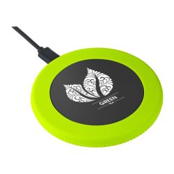 Chargeur publicitaire sans fil 15 Watt avec anneau en silicone Chargeur publicitaire sans fil 15 Watt avec anneau en silicone