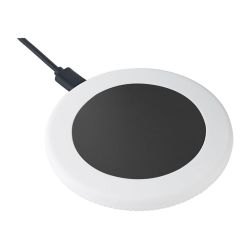 Chargeur publicitaire sans fil 15 Watt avec anneau en silicone Chargeur publicitaire sans fil 15 Watt avec anneau en silicone