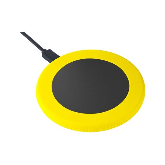 Chargeur publicitaire sans fil 15 Watt avec anneau en silicone