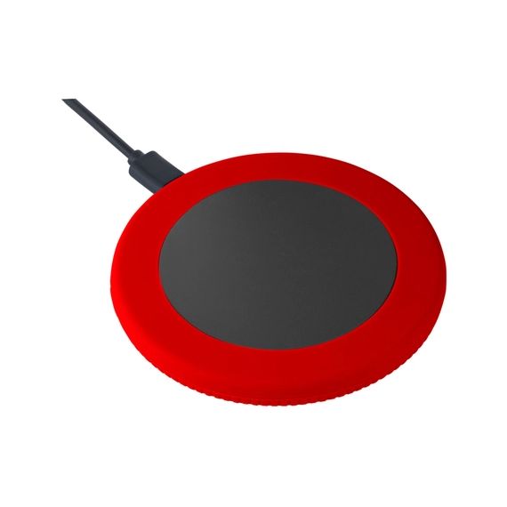 Chargeur publicitaire sans fil 15 Watt avec anneau en silicone