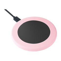 Chargeur publicitaire sans fil 15 Watt avec anneau en silicone Chargeur publicitaire sans fil 15 Watt avec anneau en silicone