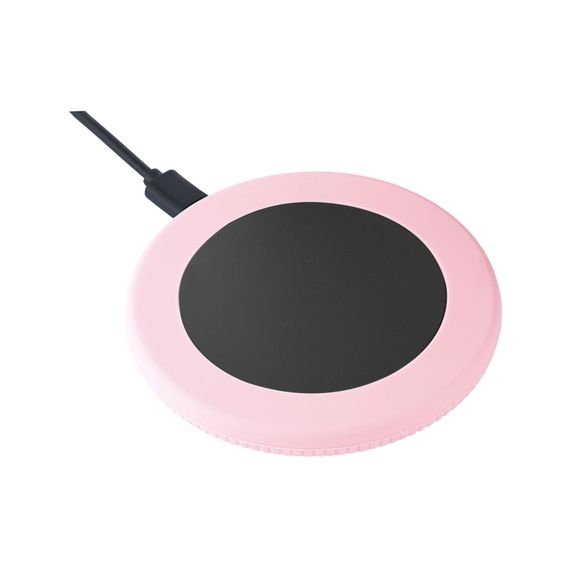 Chargeur publicitaire sans fil 15 Watt avec anneau en silicone