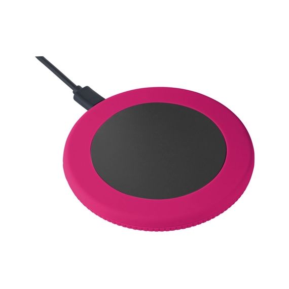 Chargeur publicitaire sans fil 15 Watt avec anneau en silicone