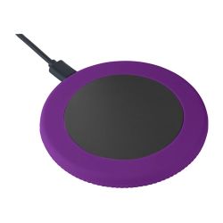 Chargeur publicitaire sans fil 15 Watt avec anneau en silicone Chargeur publicitaire sans fil 15 Watt avec anneau en silicone