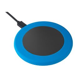 Chargeur publicitaire sans fil 15 Watt avec anneau en silicone Chargeur publicitaire sans fil 15 Watt avec anneau en silicone