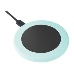 Chargeur publicitaire sans fil 15 Watt avec anneau en silicone Chargeur publicitaire sans fil 15 Watt avec anneau en silicone
