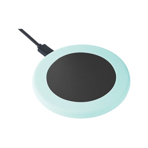 Chargeur publicitaire sans fil 15 Watt avec anneau en silicone