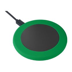 Chargeur publicitaire sans fil 15 Watt avec anneau en silicone Chargeur publicitaire sans fil 15 Watt avec anneau en silicone