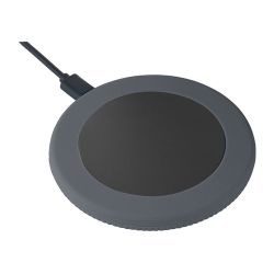 Chargeur publicitaire sans fil 15 Watt avec anneau en silicone Chargeur publicitaire sans fil 15 Watt avec anneau en silicone