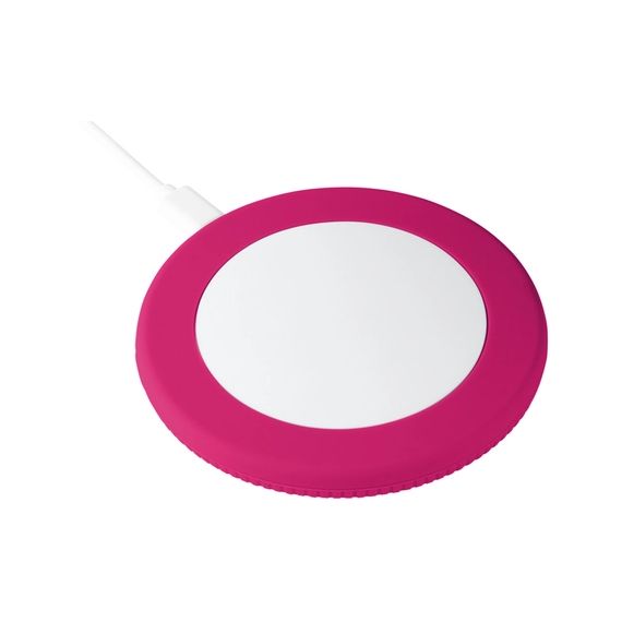 Chargeur publicitaire sans fil 15 Watt avec anneau en silicone