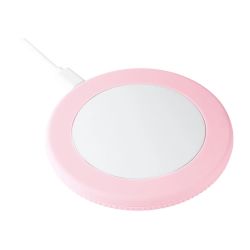 Chargeur publicitaire sans fil 15 Watt avec anneau en silicone Chargeur publicitaire sans fil 15 Watt avec anneau en silicone