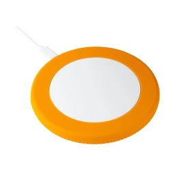 Chargeur publicitaire sans fil 15 Watt avec anneau en silicone Chargeur publicitaire sans fil 15 Watt avec anneau en silicone