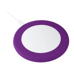 Chargeur publicitaire sans fil 15 Watt avec anneau en silicone Chargeur publicitaire sans fil 15 Watt avec anneau en silicone