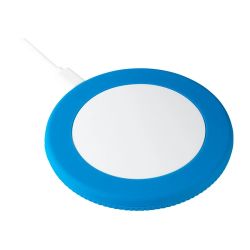 Chargeur publicitaire sans fil 15 Watt avec anneau en silicone Chargeur publicitaire sans fil 15 Watt avec anneau en silicone