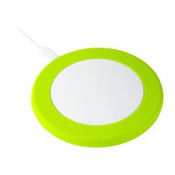 Chargeur publicitaire sans fil 15 Watt avec anneau en silicone Chargeur publicitaire sans fil 15 Watt avec anneau en silicone