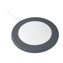 Chargeur publicitaire sans fil 15 Watt avec anneau en silicone Chargeur publicitaire sans fil 15 Watt avec anneau en silicone