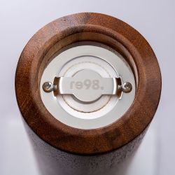 Moulin à poivre ou à sel en bois d’accacia et aluminium personnalisé