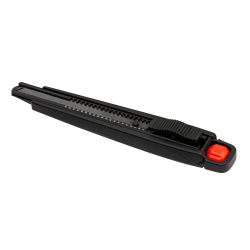 Cutter publicitaire avec lame 9 mm en acier carbone Cutter publicitaire avec lame 9 mm en acier carbone