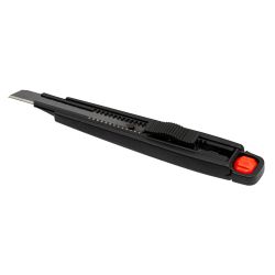 Cutter publicitaire avec lame 9 mm en acier carbone Cutter publicitaire avec lame 9 mm en acier carbone