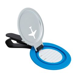 Étiquette à bagage publicitaire en aluminium et silicone personnalisable Étiquette à bagage publicitaire en aluminium et silicone personnalisable