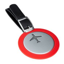 Étiquette à bagage publicitaire en aluminium et silicone personnalisable Étiquette à bagage publicitaire en aluminium et silicone personnalisable