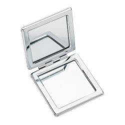 Miroir de poche publicitaire pliable en simili cuir en quadri