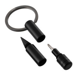 Porte-clés personnalisable avec stylo et tournevis sans fin