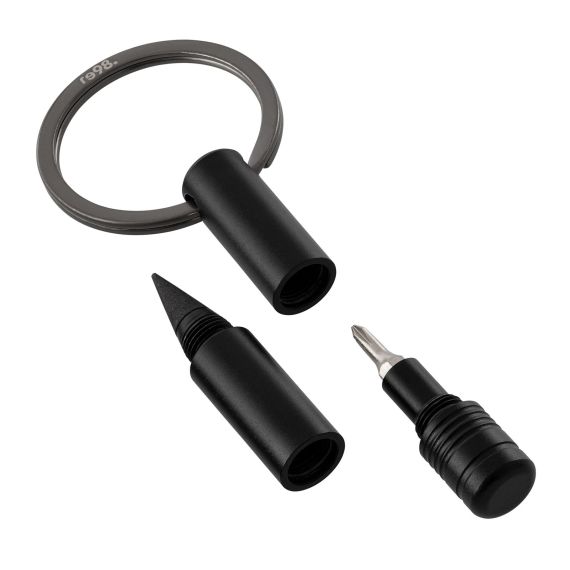 Porte-clés personnalisable avec stylo et tournevis sans fin Porte-clés personnalisable avec stylo et tournevis sans fin