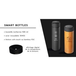 Bouteille publicitaire isotherme Smart bottle capteur thermique Bouteille publicitaire isotherme Smart bottle capteur thermique