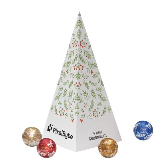 Pyramide de l’avent personnalisée distributeur de 24 chocolats LINDT