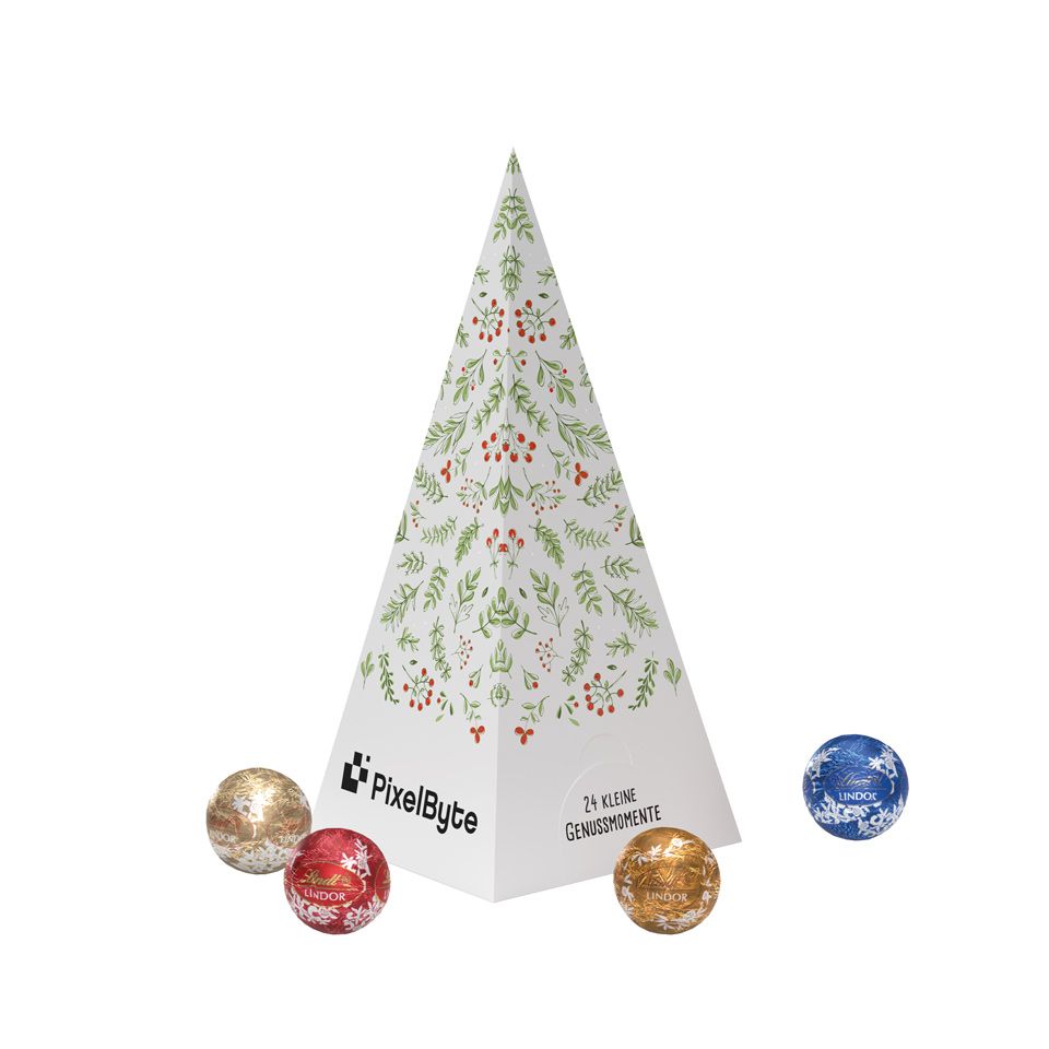 Pyramide de l’avent personnalisée distributeur de 24 chocolats LINDT