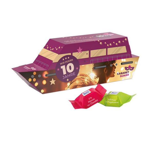Bateau publicitaire 3D personnalisable avec chocolat Ritter SPORT Boat Bateau publicitaire 3D personnalisable avec chocolat Ritter SPORT Boat