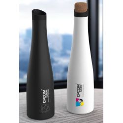 Carafe personnalisée en acier avec un bouchon en liège 1000 ml