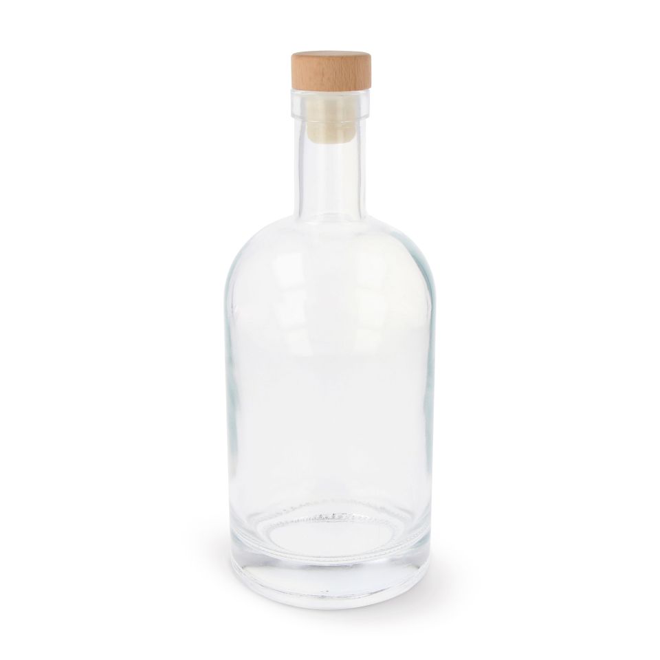Bouteille en verre 1000 ml personnalisée en quadri