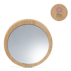 Petit miroir en bambou personnalisé 70mm 