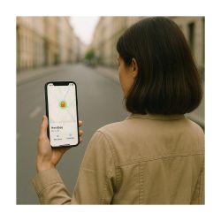 Trackeur SmarTag rechargeable personnalisé compatible Apple et Android ultra fin