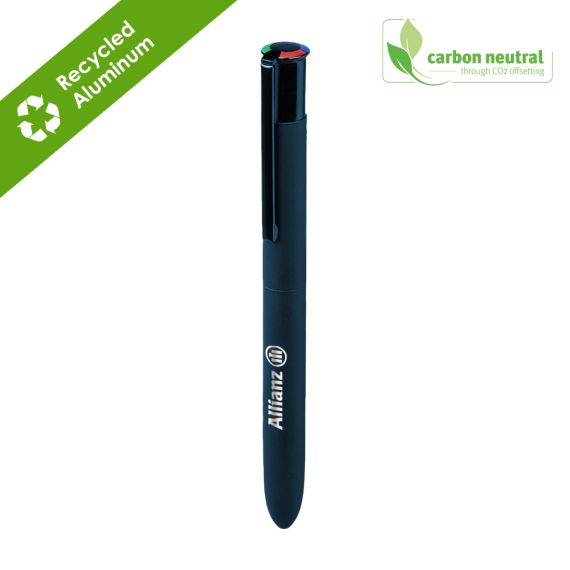 Stylo bille 4 couleurs publicitaire en métal personnalisable aluminium recyclé Express