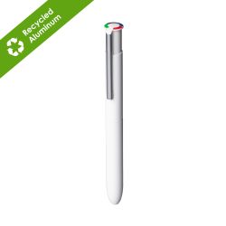 Stylo bille 4 couleurs publicitaire en métal personnalisable aluminium recyclé Express