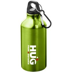 Bouteille d'eau personnalisée Oregon 400 ml aluminium avec mousqueton